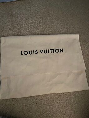 Louis Vuitton Cream Fabric Dust Cover with Black Logo